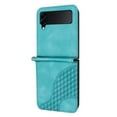 thumbnail image 5 of Allytech Slim PU Leather Case for Galaxy Z Flip 4, 3D Geometric Lattice Luxury Slim Fit Soft Shell Bumper Shockproof Cell Phone Case Cover for Samsung Galaxy Z Flip 4, Lightblue, 5 of 5