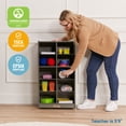 thumbnail image 5 of ECR4Kids 10 Cubby Mobile Tray Storage Cabinet, 5x2, Classroom Furniture, Grey Wash, 5 of 9