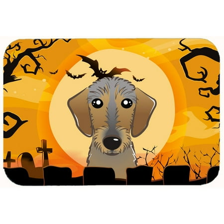 Wirehaired Dachshund - Caroline's Treasures Halloween Wirehaired Dachshund Kitchen/Bath Mat