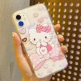 Sanrio Cartoon Hello Kitty KT Cat Soft Mobile Phone Case Transparent