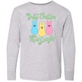 thumbnail image 3 of Inktastic Funny Easter Just Chillin' with My Peeps Long Sleeve Youth T-Shirt, 3 of 5