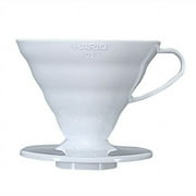 hario v60 plastic coffee dripper, size 02, white