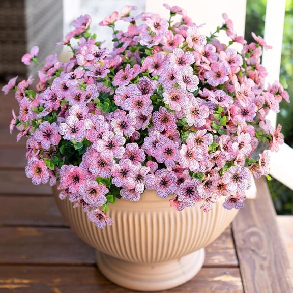Ywuzuh Artificial Bushes for Outdoors for Outside Porch Patio, No Fade Realistic Greenery Plant, UV Resistant Artificial Shrubs for Courtyard Window Garden