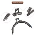 thumbnail image 5 of 3.35" 10Pcs Kiss Lock Clasp Frame Arch Embossed Clutch Frame for Coin Purse Bag Making DIY Craft, Black, 5 of 6