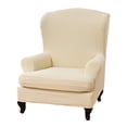 thumbnail image 2 of All-Season Solid Color Elastic All-Inclusive Wingback Chair Cover, 2 of 6