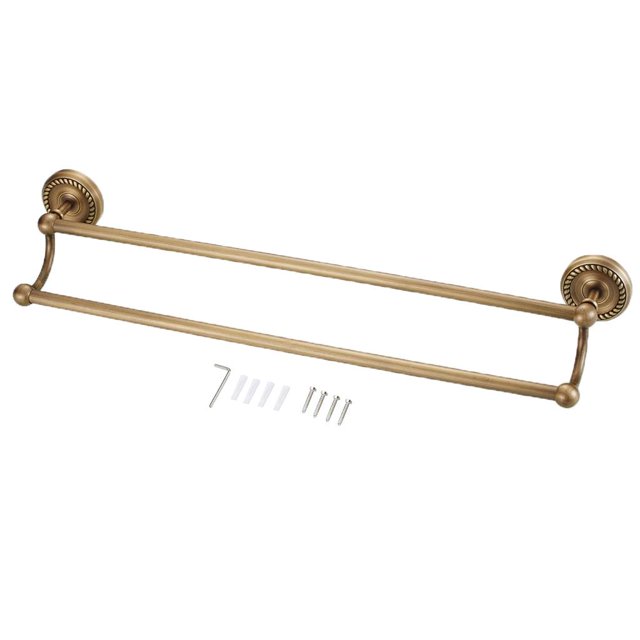 Cuarto De Baño De Pared De tón Doble Toallero Estante Del Estante De Suspensión Del Sostenedor 24 Pulgadas Baoblaze Toallero de baño