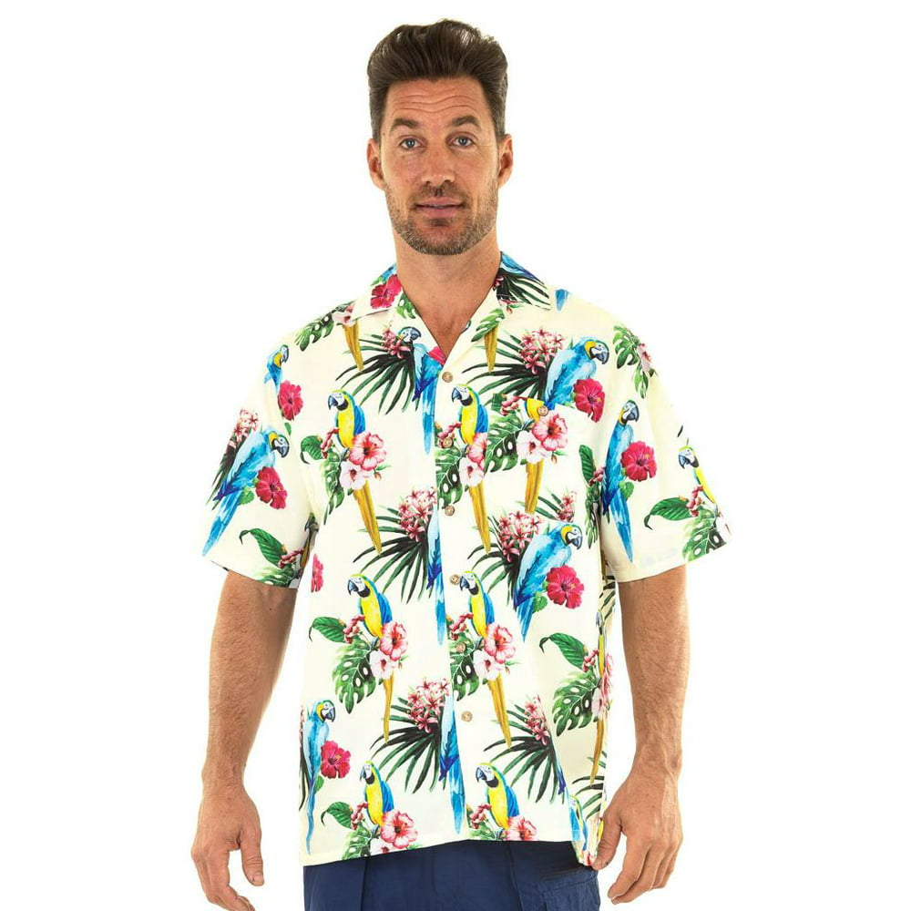 UZZI - Uzzi Mens Hawaiian Shirt Casual Button Down Shirt Aloha Party ...