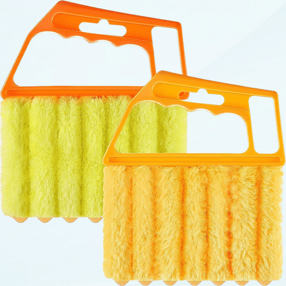 2 Pcs Blind Cleaner - Washable Window Blind Cleaner Duster Tool, Hand-Held Blind Duster for Wood Dlinds Mini Duster Brush Blind Dust Cleaner Venetian Shades Brush Window Air Conditioner Duster Dirt