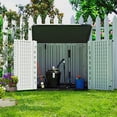 thumbnail image 3 of LEDMOMO White Classic European Style Outdoor Garden Storage Box with Weatherproof Plastic Cabinet, 3 of 10