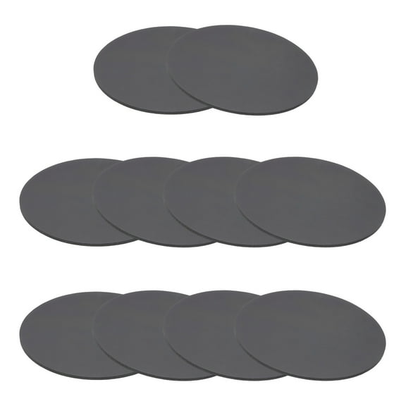 Rubber Solid Discs Washers 70mm OD x 1mm Thick Rubber Round Gasket Pad Bushings Spacer, Black 10 Pcs