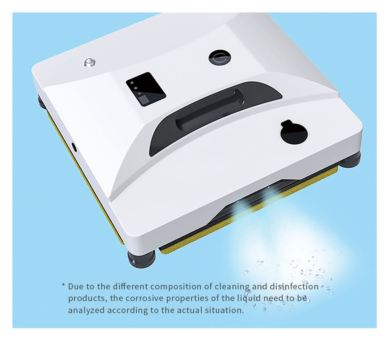 Electric Automatic Robot Window Cleaner Glass Washer Spray Water Home Robotic Vacuum Cleaner For Window Floor,Windows, Tiles, Bathrooms ,Slim Compact Design