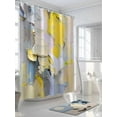 thumbnail image 3 of Fsddascl Coastal Beach Shower Curtain Set - 48" x 72" Washable Bathtub Curtain with 12 Hooks, Abstract Yellow Blue Oil Painting Art Waterproof Fabric Stall Shower Curtains for Bathroom/Bathtub, 3 of 6