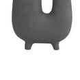 thumbnail image 4 of CosmoLiving by Cosmopolitan Black Ceramic Abstract Dual Opening U-Shaped Decorative Vase with Glossy Speckled Texture, 9" x 4" x 8", 4 of 10