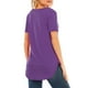 thumbnail image 4 of La nueva manga del cortocircuito del cuello del color sólido V de la camiseta de las mujeres de Abanopi Camiseta mujer, 4 of 7