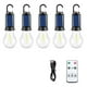thumbnail image 4 of Bombilla solar recargable LED para acampar | Colgante impermeable Warm Light IPX4 para exteriores | Batería de 400mAh, carga tipo C, modos fuerte-medio-débil | Material para PC | Pack de 5, 4 of 9