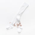 thumbnail image 2 of Toddler Girls Solid Color Bowknot Dance Pantyhose Princess Socks Boneless Stockings, 2 of 4