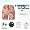 thumbnail image 3 of Rateoe Painting Peach Pattern Men’s Swim Shorts with Compression Liner – Double-Layered Quick-Dry Swimwear, Comfortable & Stretchy Beach Shorts-X-Large, 3 of 6
