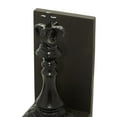 thumbnail image 5 of DecMode 5" Chess Black Polystone Bookends with King and Queen (Set of 2), 5 of 14