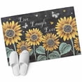 thumbnail image 2 of Sunflowers Rustic Area Rugs 2x3 for Living Room, Spring Summer Pastoral Flowers Black Non Slip Washable Rug Runner, Low Pile Indoor Floor Carpet Mat Bathroom Rugs for Bedroom, Kids Room, 2 of 9