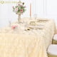 thumbnail image 5 of Queendream Rosette Mantel Marfil Mantel 90 X 132 Pulgadas Superposición De Flores 3D Satén Elevado Para Decoraciones De Boda Baby Shower Mantel, 5 of 5