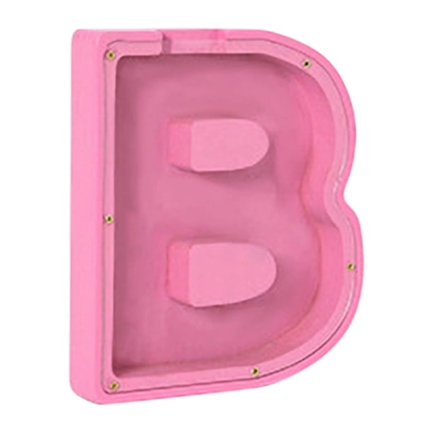Hucha de madera personalizada para niños | Hucha con nombre y letras (26 letras del alfabeto) | Hucha educativa para niños y niñas | Decoración para dormitorio y sala de estar