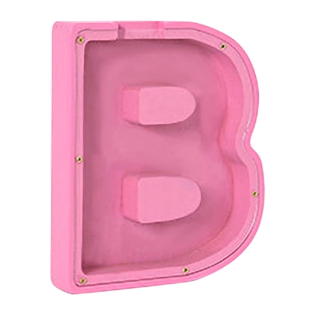 Fiudx Hucha de Madera Personalizada, Diseño de 26 Letras Del Alfabeto, Pegatinas de Nombre Diy, Juguete Educativo, Decoración para Dormitorio y Sala de Estar, Regalo de Cumpleaños Perfecto, Tamaño de