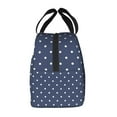 thumbnail image 4 of ZNDUO Reusable Lunch Bag, Insulated Lunch Bag for Women Men - Blue Polka Dots Tote Lunch Bag, Picnic School Work Office, 4 of 9