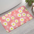 thumbnail image 2 of Pink Daisy Flower Yellow Centers Pattern Bathroom Rugs Mat,Non Slip Microfiber Bathroom Rug,Rubber Backing,Soft Bathroom Mats for Bathroom Floor,Tub and Shower,17x30in(43x75cm), 2 of 5