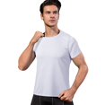 thumbnail image 2 of 2DXuixsh Mens Shirts Mens Fitted Shirt T-Shirts Polyester Solid Color Workout Boy Slim Fit French Dress Shirts for Men Shirts for Men White Xxl, 2 of 9