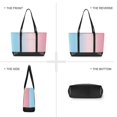 thumbnail image 6 of FORMRS Canvas Laptop Tote Bag for Women with 15.6" Computer Compartments Shoulder Handbag, Light Pink Gradient, 6 of 7