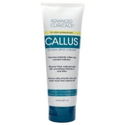 Advanced Clinicals 8oz Callus Cream. Best Foot Cream for callus and rough spots. For Rough Dry Skin on Feet, Hands, Elbows. 8oz.