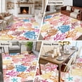 thumbnail image 6 of Area Rug 60×96in, Watercolor Ocean Starfish Sea Coral Floor Carpet Living Room Rug, Colorful Marine Life Non-Slip Welcome Mat Indoor Rugs for Bedroom Dining Room, 6 of 9