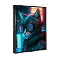 thumbnail image 3 of Stupell Industries Cybercat Futuristic Animal Goggles Animals & Insects Painting Black Floater Framed Art Print Wall Art, 3 of 6