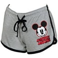 thumbnail image 2 of Mickey Mouse Women's Grey Red Foil Shorts-Large, 2 of 2