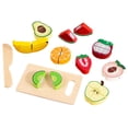 thumbnail image 4 of Juguete de corte de madera para niños, juego de alimentos de madera, juego de alimentos de madera, juguete de cocina para fiestas, actividades, regalo Fruta, 4 of 9