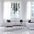 thumbnail image 5 of Contemporary 18-Light Linear Led Chandelier with Metal Extruded Tubes Cylinder Design 20 X 10 inches Chandeliers-Satin Nickel Finish Bailey Street, 5 of 10