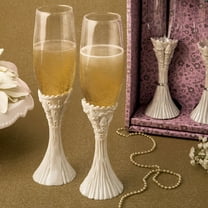 Fairytale Design / Cinderella Theme Flute Champagne Set Of Two Toasting Glasses 1 set of 2 glasses