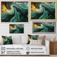 thumbnail image 5 of Designart "River Flow Abstract Green and Gold Marble II" Extra Large Abstract Framed Wall Art - Modern Green Abstract Marble Living Room Framed Canvas Art, 5 of 7