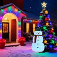 thumbnail image 4 of 5FT 3D Pop Up Snowman Outdoor Christmas Decorations, Light Up Snowman Christmas Decor with 200 Cool White LED Lights, Stakes, Lighted Holiday Displays for Yard Decor, Porch, Patio, Lawn, Home, Garden, 4 of 10
