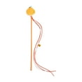 thumbnail image 4 of Juguete interactivo para gatos perfecl Varita teaser con borlas de campana Naranja, 4 of 8