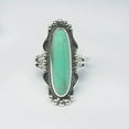 thumbnail image 5 of Opolski Vintage Finger Decor Oblong Turquoise Ring Women Wedding Engagement Jewelry, 5 of 6