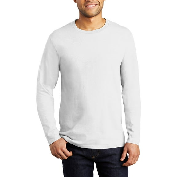 Just Blanks Long Sleeve Sweatshirt – Soft, Durable Cotton-Blend Pullover for All-Season Comfort, White, 4XL