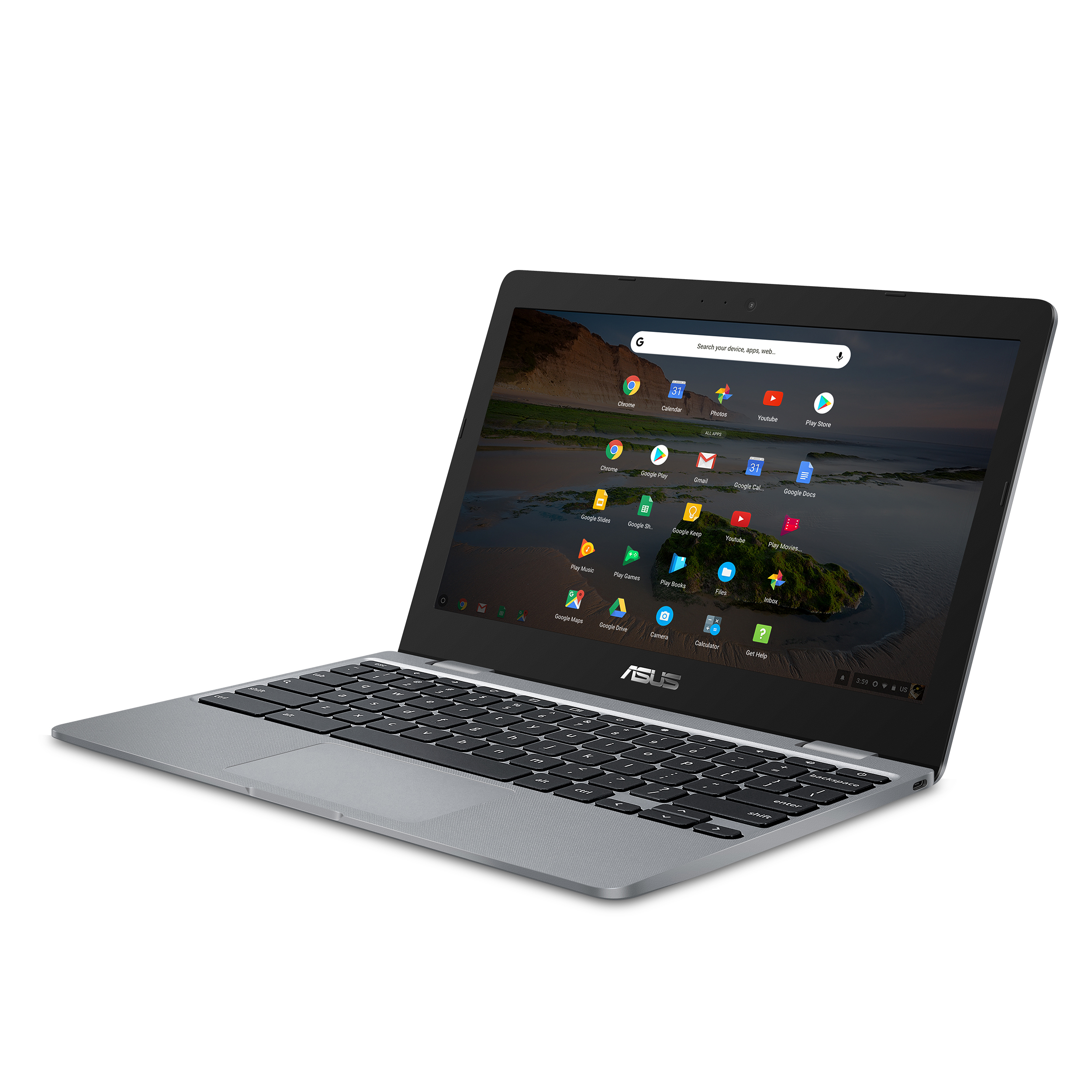 ASUS C223NA Chromebook, 11.6" Intel Celeron N3350, 4GB RAM, 32GB eMMC, Chrome OS, Gray, C223NA-DH02 - image 2 of 2