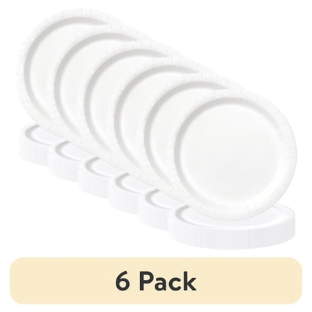 (6 pack) 20 Count 9IN White Dessert Paper Plates by Way To Celebrate