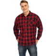 thumbnail image 6 of DODOING Mens Flannel Shirts Long Sleeve Plaid Shirt Casual Button Down Slim Fit Outfit Plaid Shirt, 6 of 8