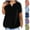 Black, variant on GERsome Womens Plus Size Tops V Neck Solid Color T Shirts Casual Loose Short Sleeve Tee Shirts S-5XL