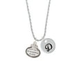 thumbnail image 2 of Delight Jewelry Keep Calm Grandma is Here Silvertone Script Initial Disc - D - Charm Necklace, 20"+3", 2 of 4