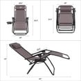 thumbnail image 7 of Devoko 2 PCS Zero Gravity Chair Outdoor Lounge Patio Chair Camp Reclining Lounge Chairs, Brown, 7 of 7