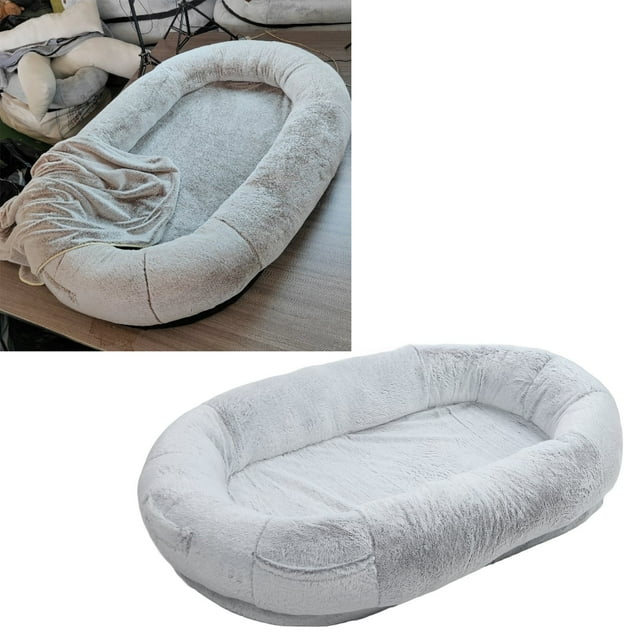 Cama Para Perros Humanos, Cama Gigante Para Perros Para Mascotas Adultas, Cama Grande Para Animales Y Humanos, Cama Para Perros Mullida De Piel Sintética Con Funda Extraíble