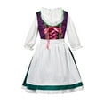 thumbnail image 4 of Mercatoo German Dirndl Dress for Girls Traditional Be𝐞r Apron Dress Milkmaid Barmaid 𝗢ktoberfest 𝐂ostume Outfit 4pcs Set, 4 of 6